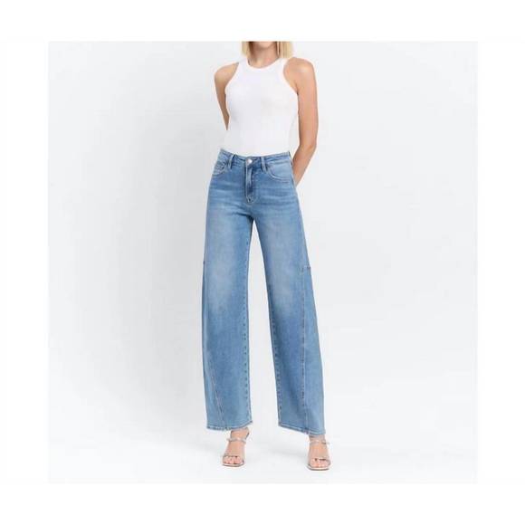 Lovervet - Self Belted Super High Rise Wide Leg Jeans